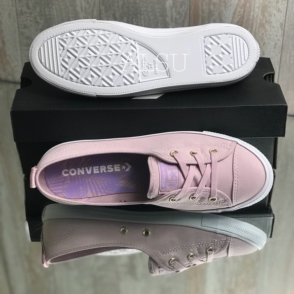 NWT Converse Ctas Ballet Lace Slip Plum Chalk W - Picture 4 of 7